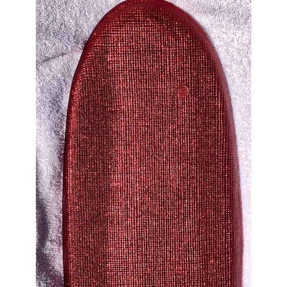 IVV Italy Glass Platter Tray Plate Red Sparkle Glitter Christmas Holiday 17" NEW - Picture 9 of 9